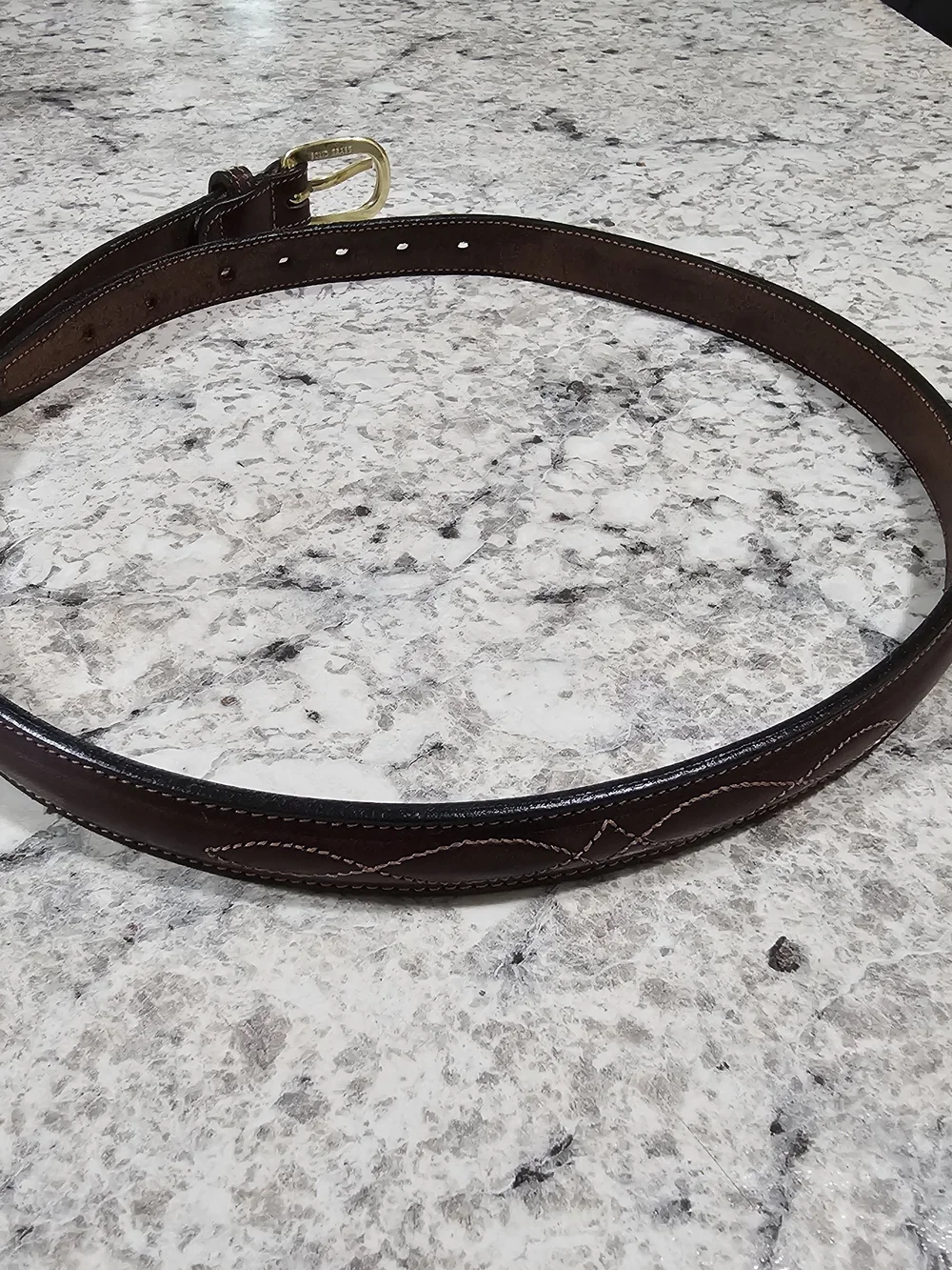 Tory English Bridle Leather Belt Brown Size 30 Style 2374 USA Made